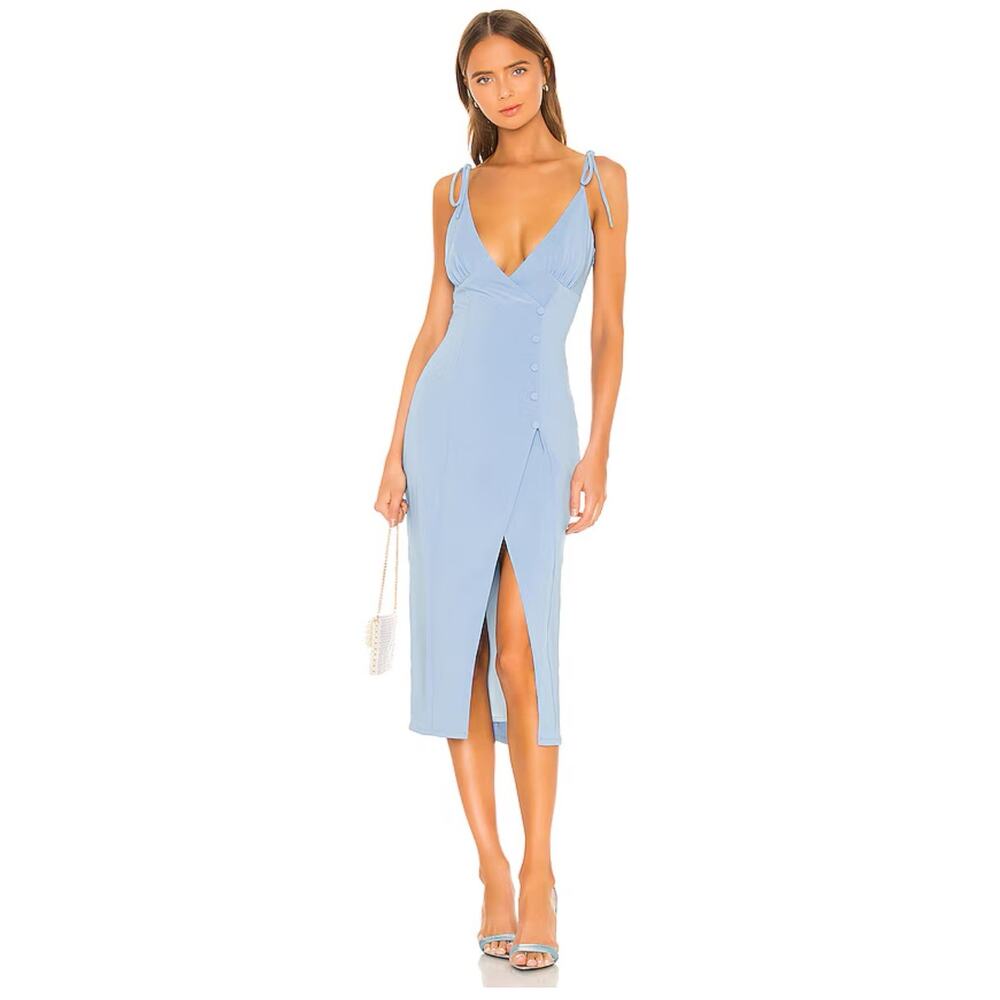 Camila Coelho Light Blue Midi Dress